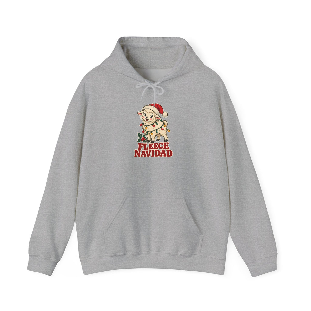 Fleece Navidad Christmas Sheep Hoodie, Sheep Christmas Hoodie