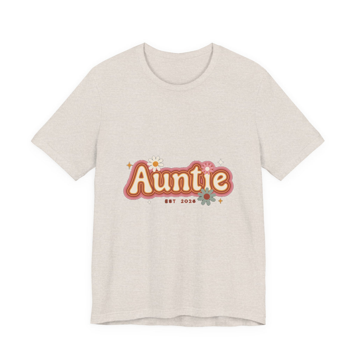 Auntie Est 2026 Shirt, Retro New Aunt T-Shirt, Pregnancy Announcement Gift for Aunt