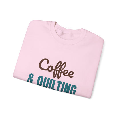 Coffee and Quilting Sew Happy Sweatshirt, Quilting Crewneck, Quilter Gift