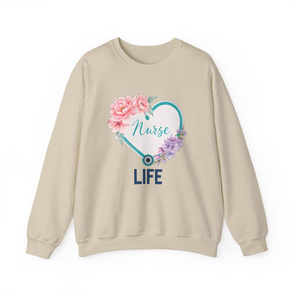 Nurse Life Sweatshirt, Floral Nurse Crewneck, RN Gift