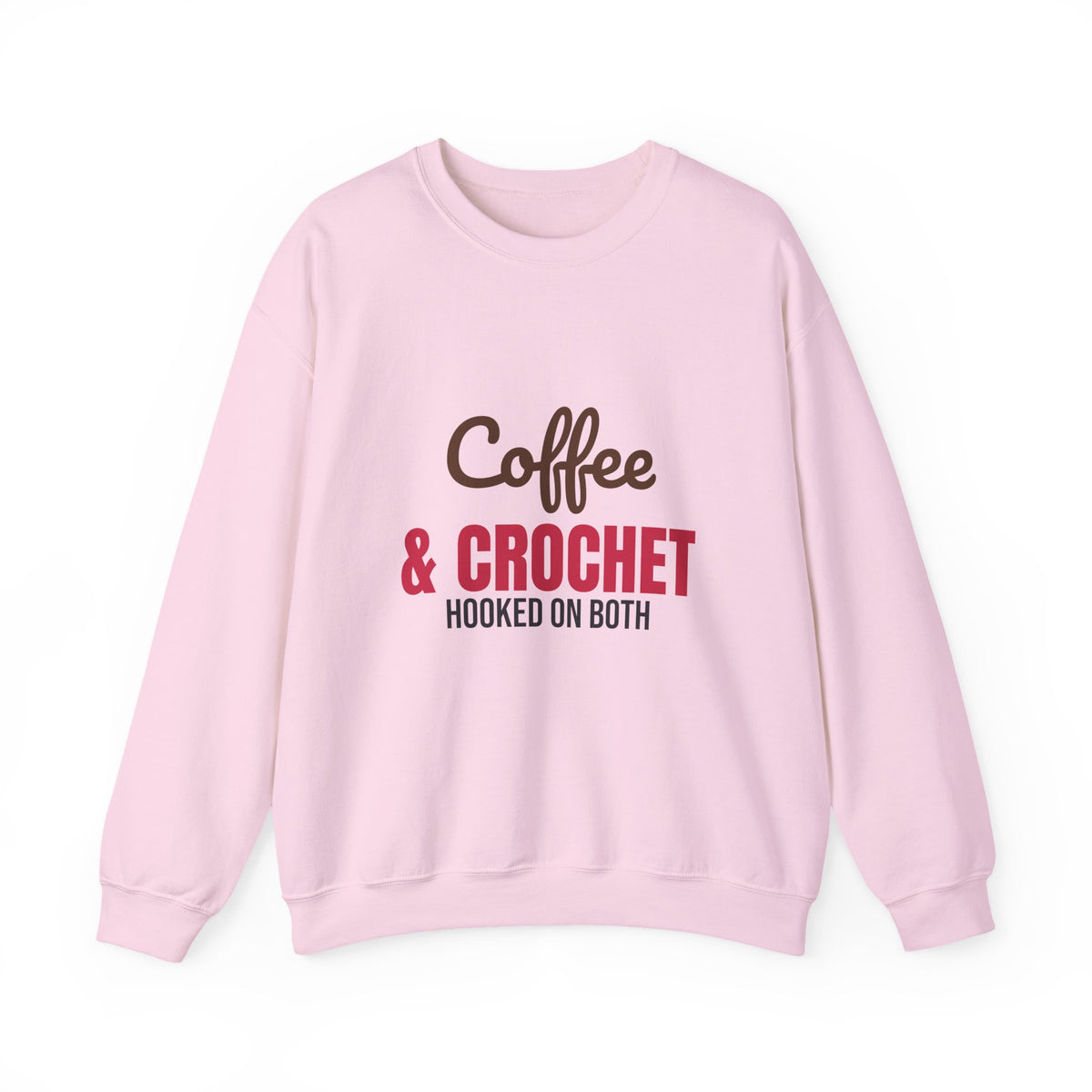 Coffee and Crochet Hooked on Both Sweatshirt, Crochet Crewneck, Yarn Lover Gift