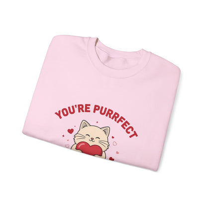 You're Purrfect Valentine Cat Sweatshirt, Cat Valentine Crewneck