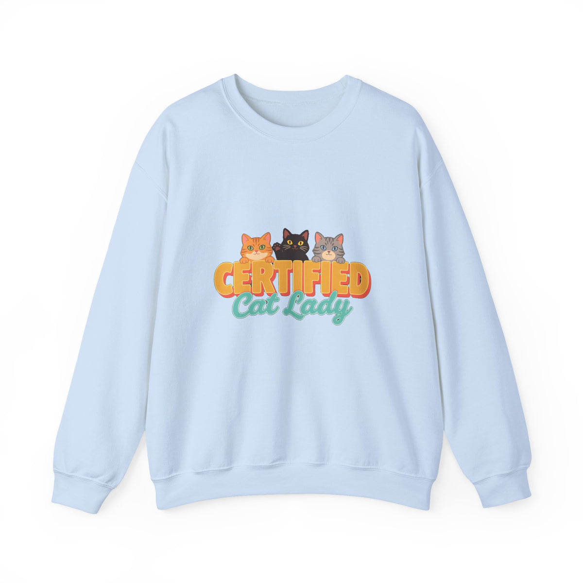 Certified Cat Lady Sweatshirt, Retro Cat Mom Crewneck, Cat Lover Gift