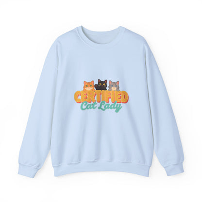 Certified Cat Lady Sweatshirt, Retro Cat Mom Crewneck, Cat Lover Gift