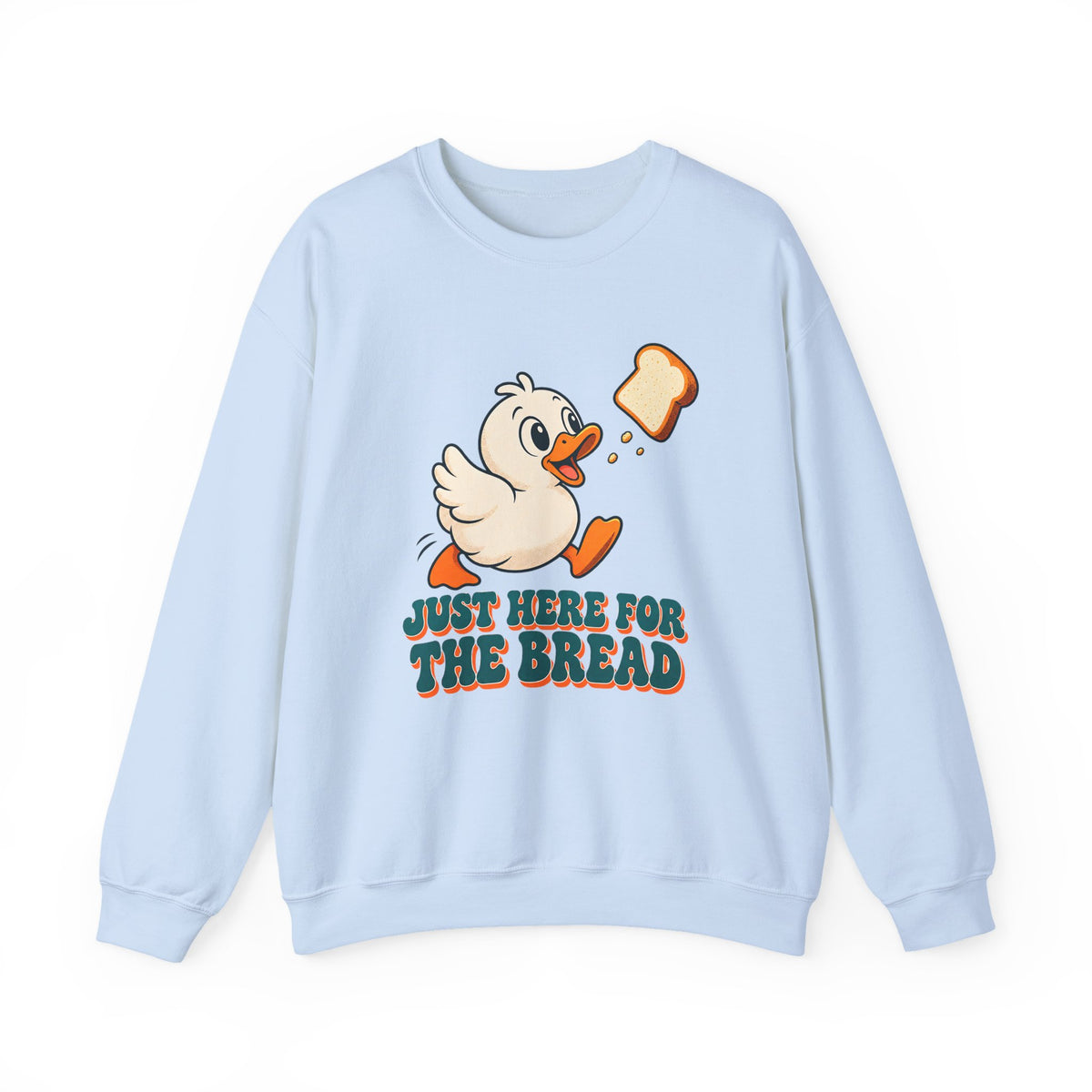 Just Here for the Bread Duck Sweatshirt, Funny Duck Crewneck Sweatshirt