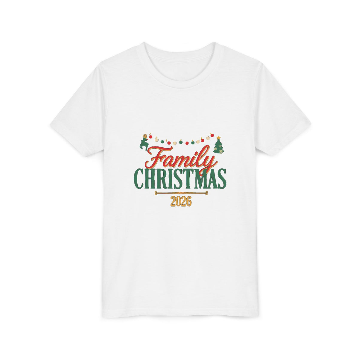 Family Christmas 2026 Kids Shirt, Matching Family Christmas Youth T-Shirt