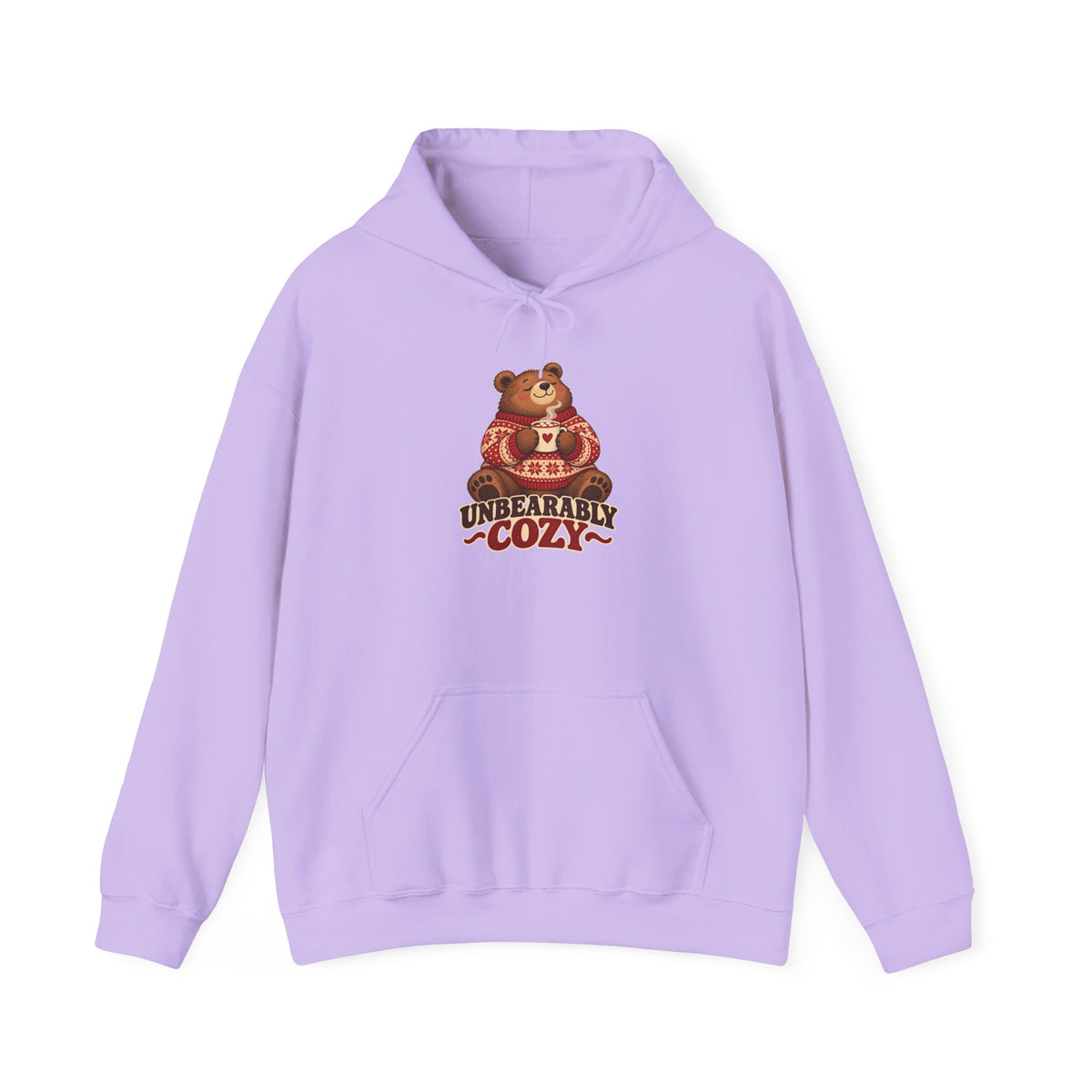 Unbearably Cozy Bear in a Sweater With Cocoa Hoodie, Cozy Bear Hoodie
