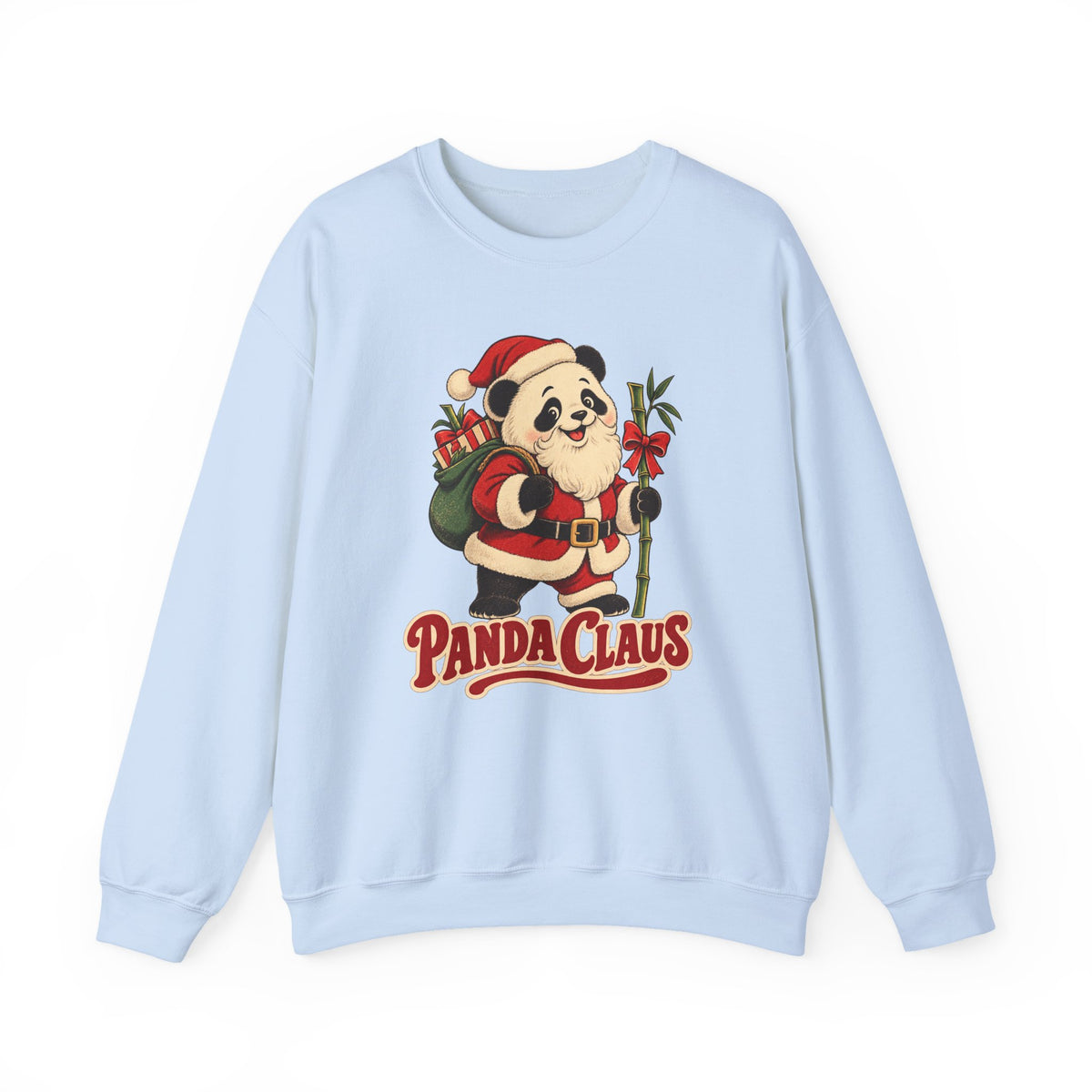 Panda Claus Christmas Panda Sweatshirt, Panda Christmas Crewneck Sweatshirt
