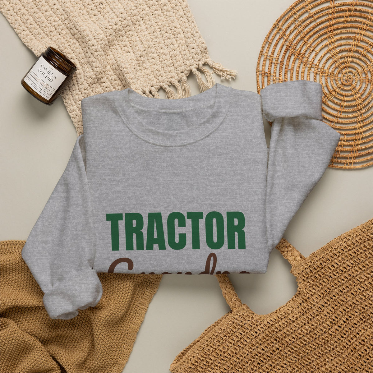 Tractor Grandpa Plowing Through Retirement Sweatshirt, Tractor Grandpa Crewneck