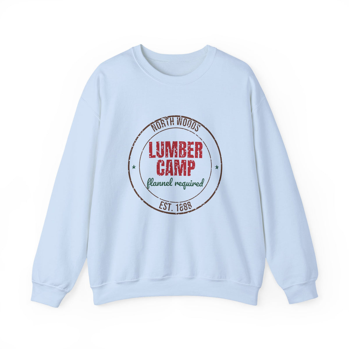 North Woods Lumber Camp Est. 1888 Sweatshirt, Vintage Lumberjack Crewneck Sweatshirt