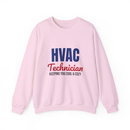 HVAC Technician Keeping You Cool and Cozy Sweatshirt, HVAC Tech Crewneck Sweatshirt