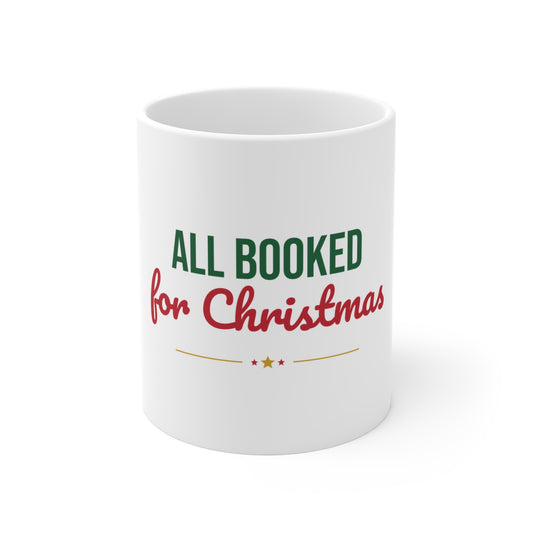 All Booked for Christmas Mug