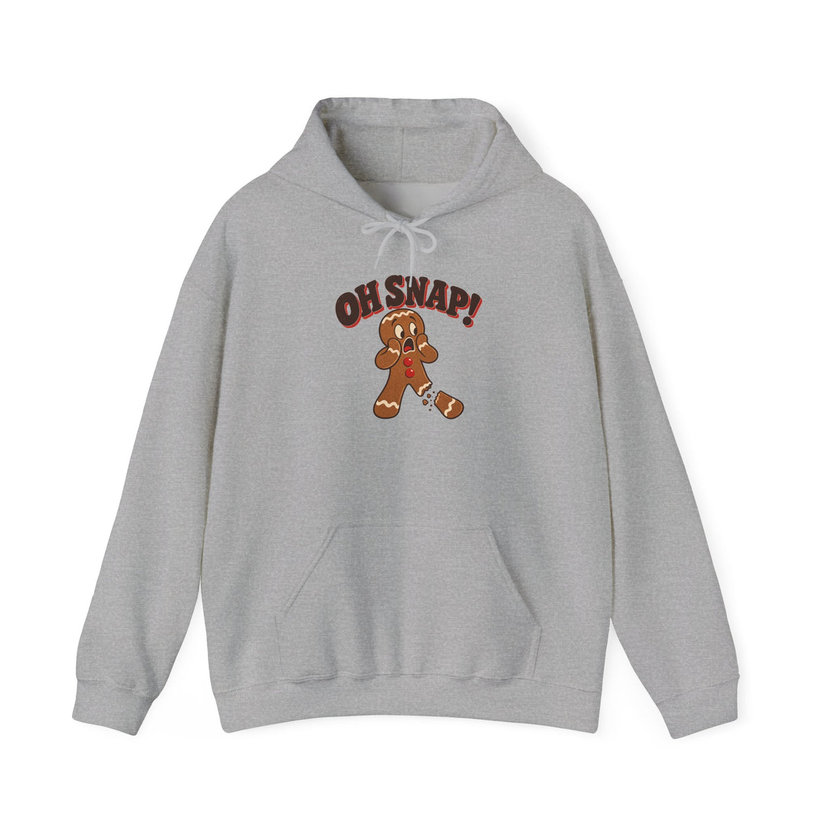 Oh Snap Gingerbread Man Funny Christmas Hoodie, Funny Gingerbread Hoodie