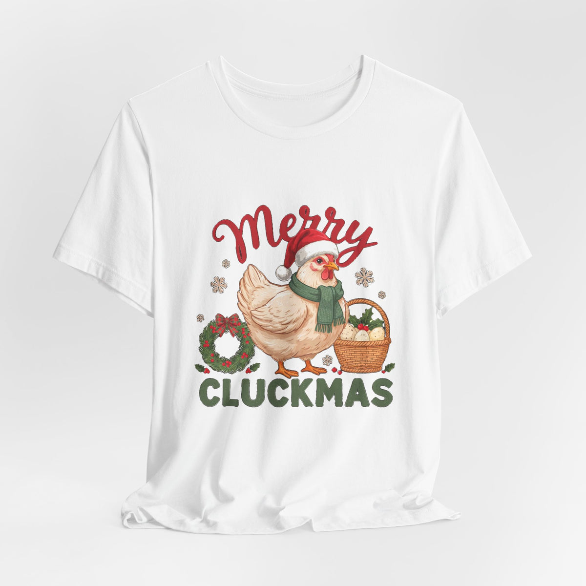 Merry Cluckmas Shirt, Chicken Christmas T-Shirt, Chicken Lover Tee