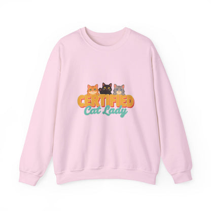 Certified Cat Lady Sweatshirt, Retro Cat Mom Crewneck, Cat Lover Gift