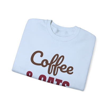 Coffee and Cats That's All I Need Sweatshirt, Cat Lover Crewneck