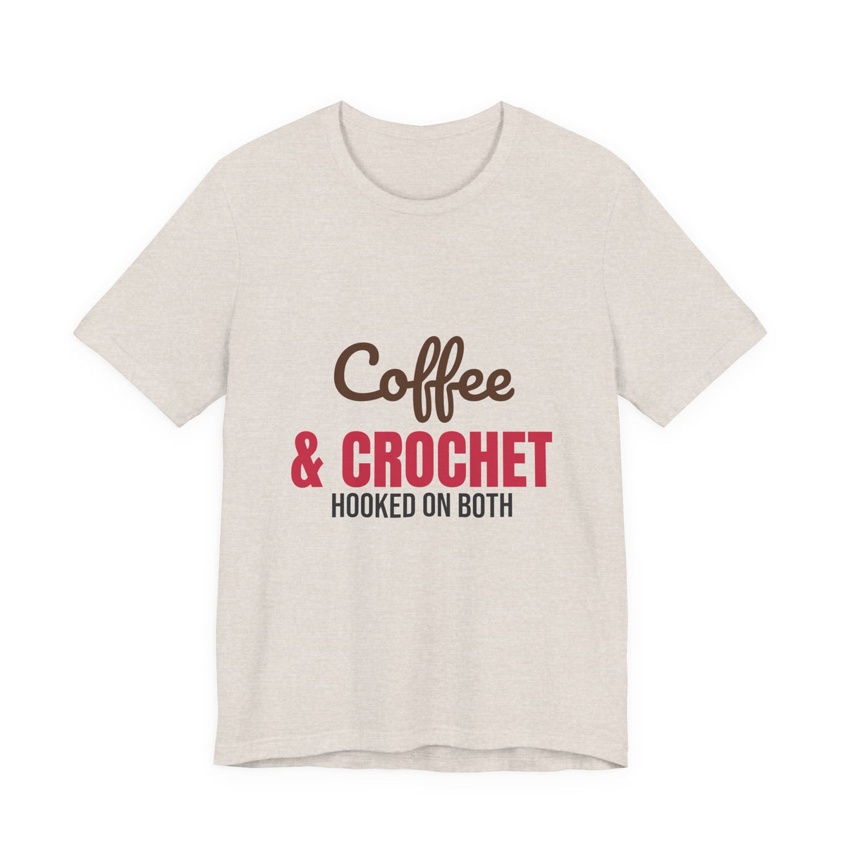 Coffee and Crochet Hooked on Both Shirt, Crochet T-Shirt, Crochet Lover Gift