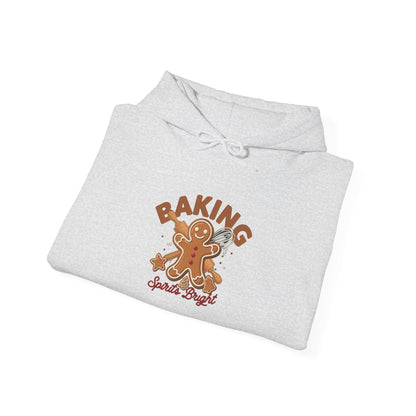 Baking Spirits Bright Hoodie, Christmas Baking Hooded Sweatshirt