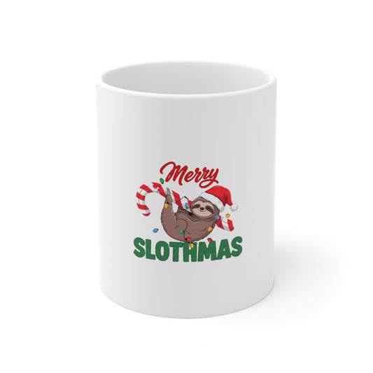 Merry Slothmas Mug, Sloth Christmas Coffee Mug 11oz