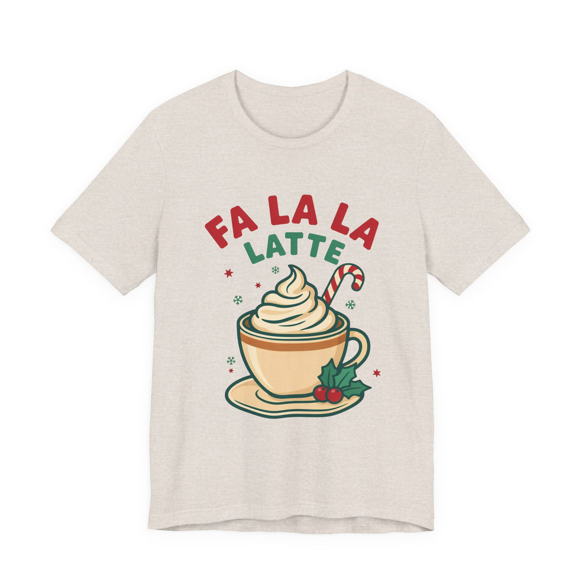 Fa La La Latte Shirt, Christmas Coffee T-Shirt, Coffee Lover Gift