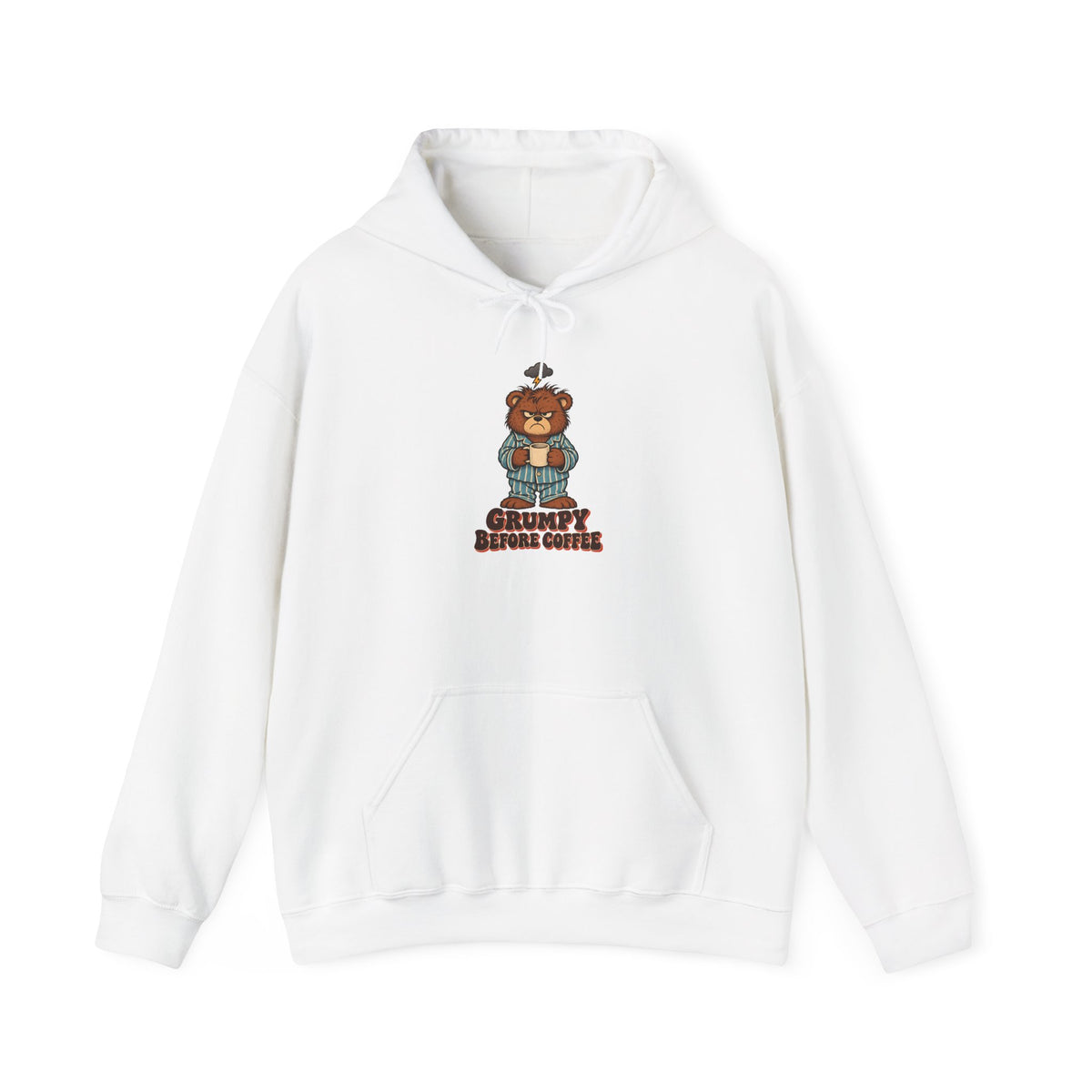 Grumpy Before Coffee Bear Hoodie, Funny Coffee Bear Hoodie