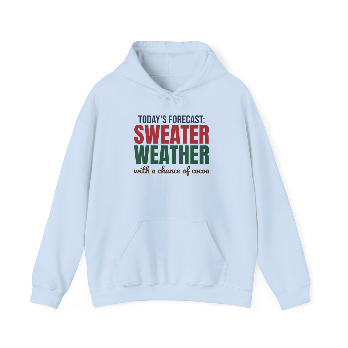Today's Forecast Sweater Weather With a Chance of Cocoa Hoodie, Sweater Weather Hoodie
