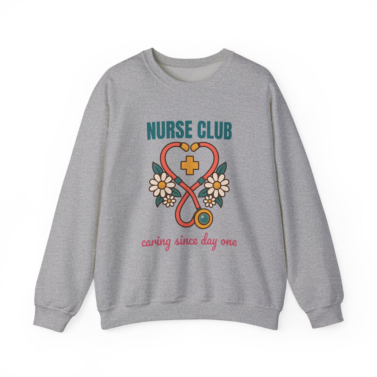 Nurse Club Caring Since Day One Sweatshirt, Vintage Nurse Club Crewneck