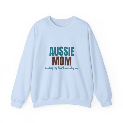 Aussie Mom Herding My Heart Since Day One Sweatshirt, Aussie Mom Crewneck Sweatshirt