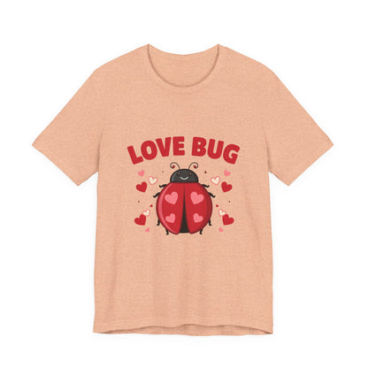 Love Bug Valentine Ladybug Shirt, Ladybug Valentine T-Shirt, Valentines Day Tee