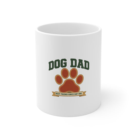 Dog Dad Mug, Paw Print Coffee Mug, Gift for Dog Dad 11oz