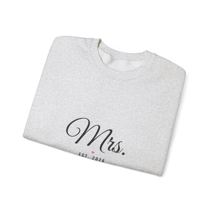 Mrs Est 2026 Sweatshirt, Bride Crewneck, Bridal Shower and Honeymoon Gift