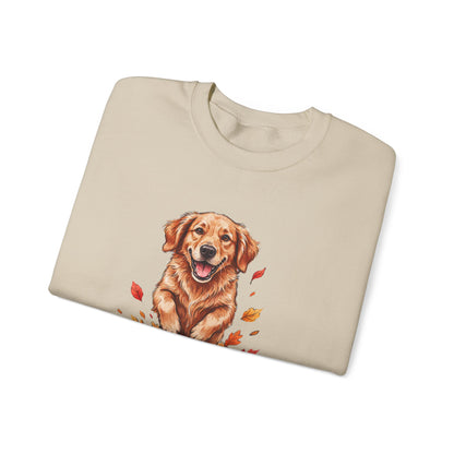Fall Leaves and Dog Kisses Sweatshirt, Fall Leaves Dog Crewneck Sweatshirt