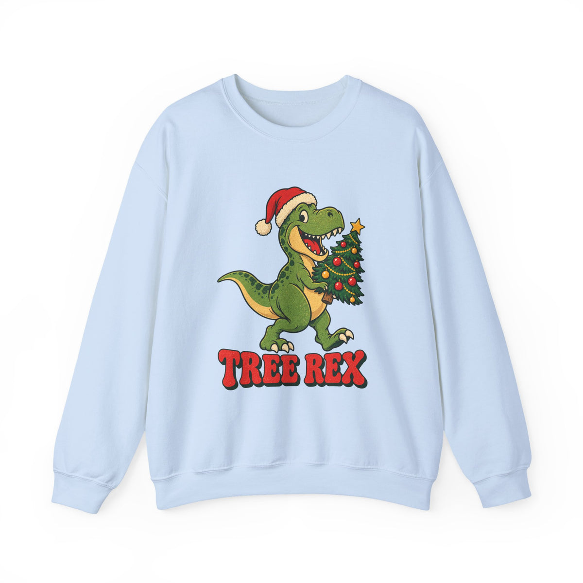 Tree Rex Dinosaur Christmas Sweatshirt, Dinosaur Christmas Crewneck Sweatshirt