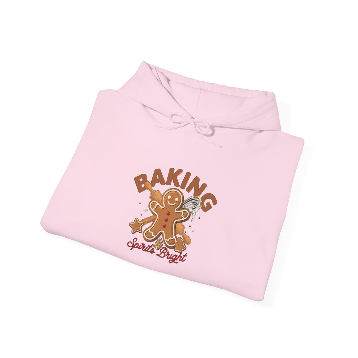 Baking Spirits Bright Hoodie, Christmas Baking Hooded Sweatshirt
