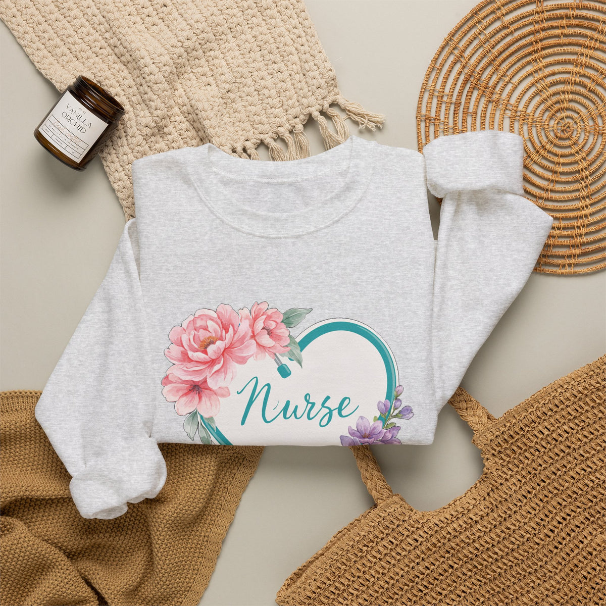 Nurse Life Sweatshirt, Floral Nurse Crewneck, RN Gift