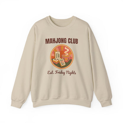 Mahjong Club Est. Friday Nights Retro Sweatshirt