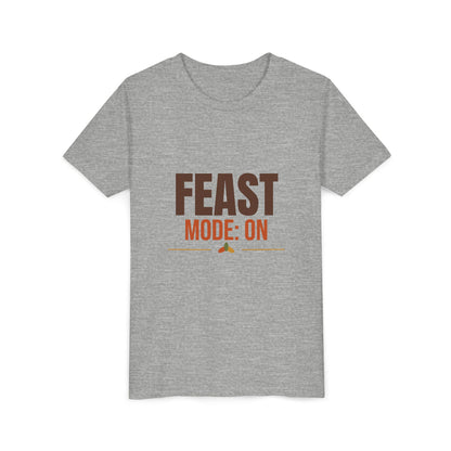 Feast Mode On Kids Shirt, Kids Funny Thanksgiving T-Shirt