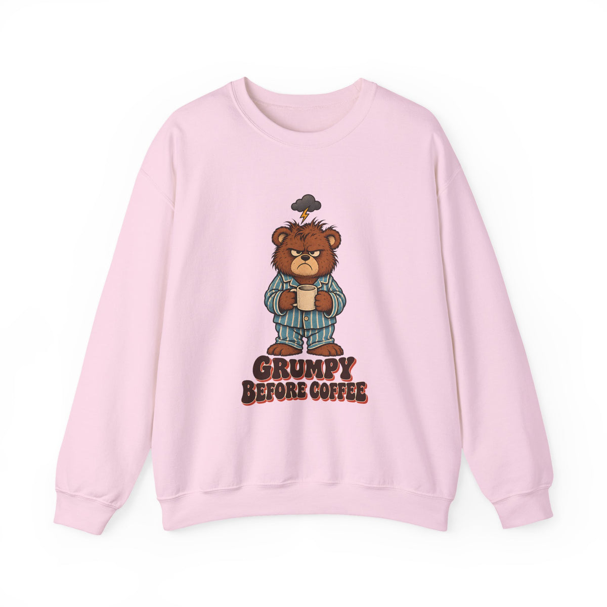 Grumpy Before Coffee Bear Sweatshirt, Funny Coffee Bear Crewneck Sweatshirt