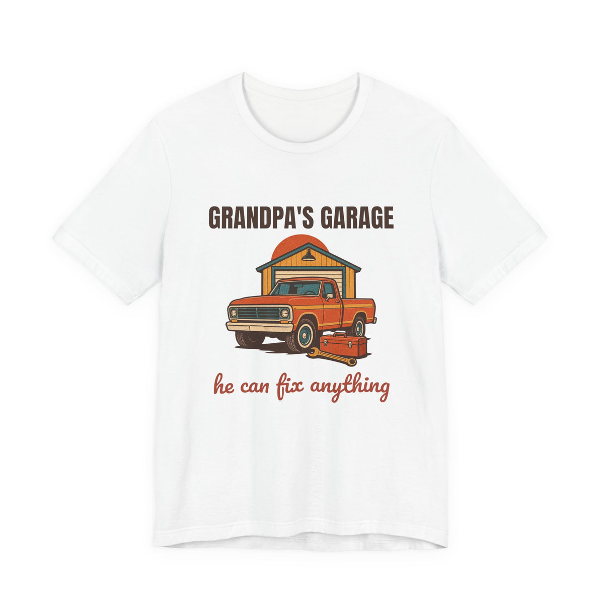 Grandpa's Garage He Can Fix Anything Shirt
