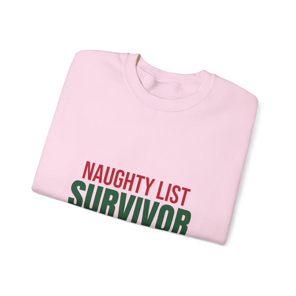 Naughty List Survivor Sweatshirt, Funny Christmas Crewneck