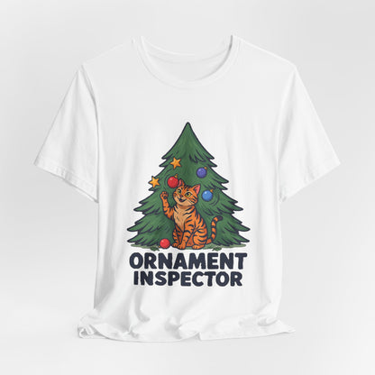 Ornament Inspector Christmas Cat Shirt, Ornament Inspector Christmas Cat T-Shirt
