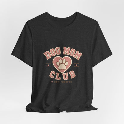 Dog Mom Club Shirt, Varsity Dog Mom T-Shirt, Paw Print Gift for Dog Lovers