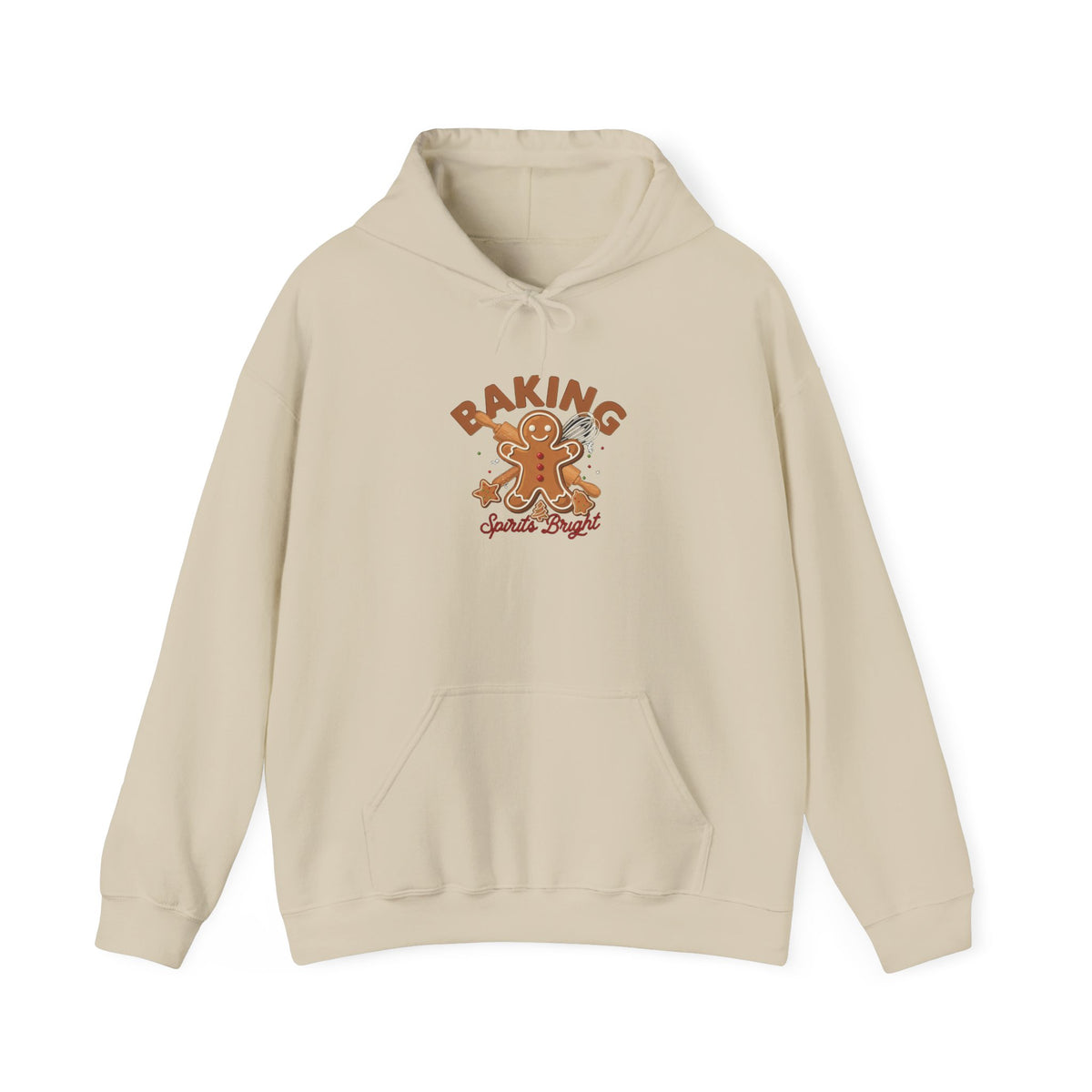 Baking Spirits Bright Hoodie, Christmas Baking Hooded Sweatshirt