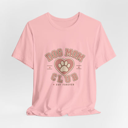Dog Mom Club Shirt, Varsity Dog Mom T-Shirt, Paw Print Gift for Dog Lovers