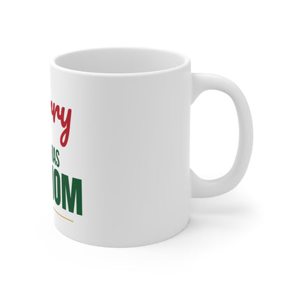 Merry Christmas Cat Mom Mug, Cat Mom Christmas Coffee Mug 11oz