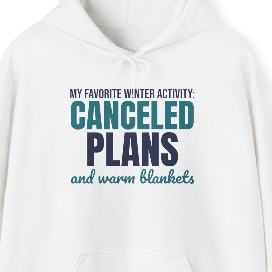 My Favorite Winter Activity Canceled Plans and Warm Blankets Hoodie, Funny Winter Hoodie lifestyle