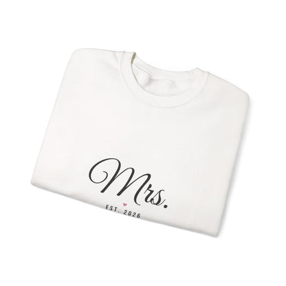 Mrs Est 2026 Sweatshirt, Bride Crewneck, Bridal Shower and Honeymoon Gift