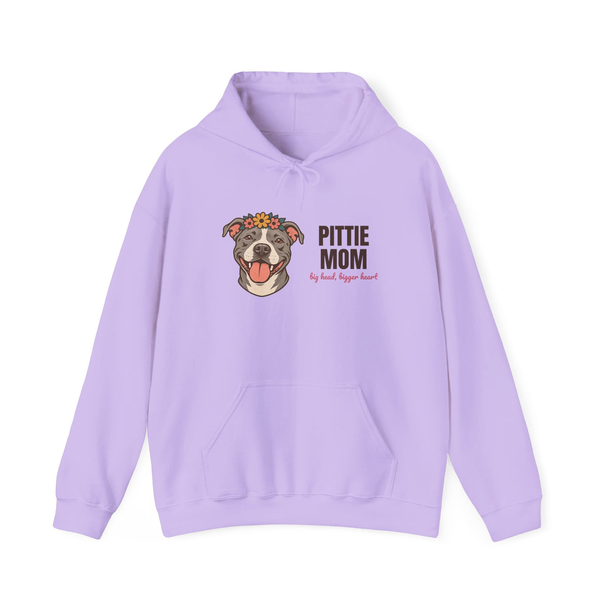 Pittie Mom Big Head Bigger Heart Hoodie, Vintage Pittie Mom Hoodie
