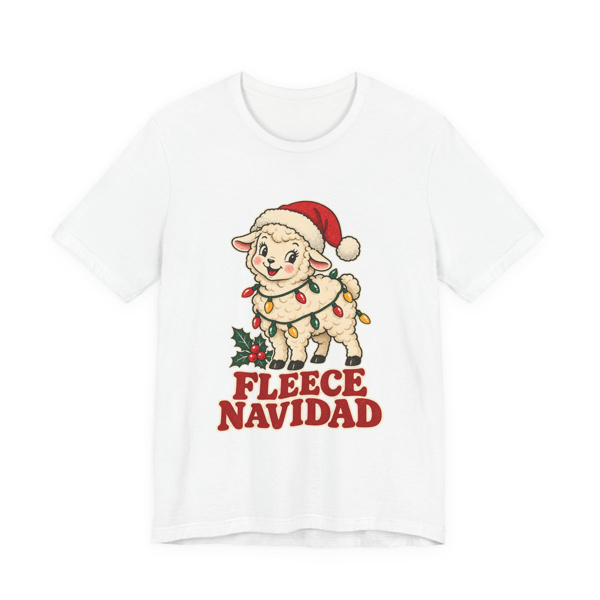 Fleece Navidad Christmas Sheep Shirt, Sheep Christmas T-Shirt, Sheep Christmas Gift