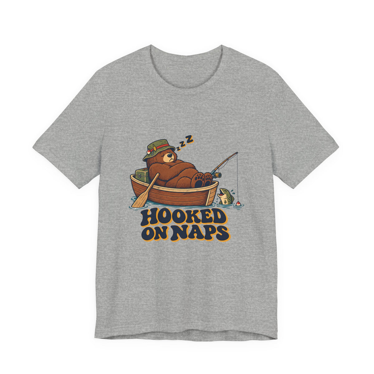 Hooked on Naps Fishing Bear Shirt, Funny Fishing T-Shirt, Funny Fishing Gift